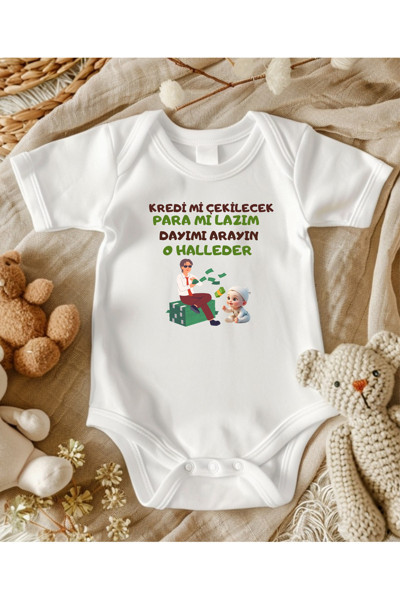 Lupi Dayı Yazılı İsimli Zıbın Bebek Zıbın Bebek Giyim Yenidoğan Hediye