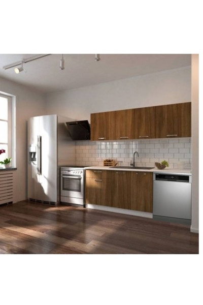 T Designo Patos Hazır Mutfak Dolabı 200 Cm -Beyaz Laminat Tezgah Dahil-Bulaşık Makinesi Yeri Mevcut
