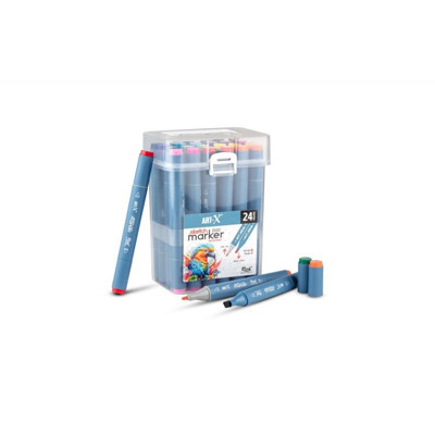 Supertrend Sketch Marker Duo Çift Uçlu Marker Kalem Seti 24 Renk