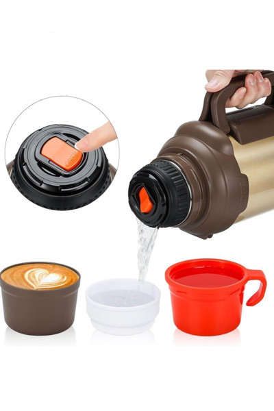 Dofrise Paslanmaz Çelik 4 Litre Büyük Boy 48 Saate Kadar Yalıtımlı Termos