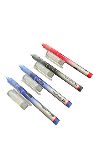 Mikro Creators Rollerball 0,5 İğne Uçlu Kalem 2 Mavi & 1 Siyah & 1 Kırmızı ( 4'Lü Set )