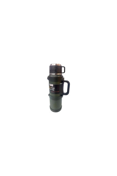 Akıllı Elma - Yk1421 Bardaklı Çelik Termos 2.5 Lt Yeşil