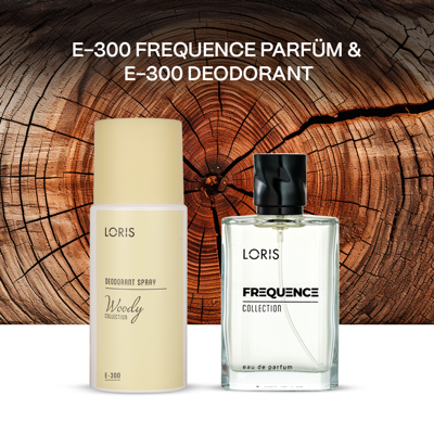 Loris E-300 Frequence Erkek Parfüm 50 Ml & E-300 Erkek Deodorant 150 Ml