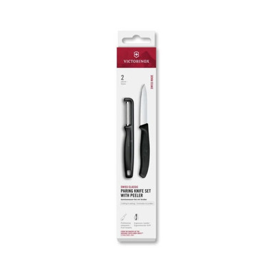 Victorinox 6.7113.21 Swiss Classic 2li Bıçak ve Soyacak Set, Siyah