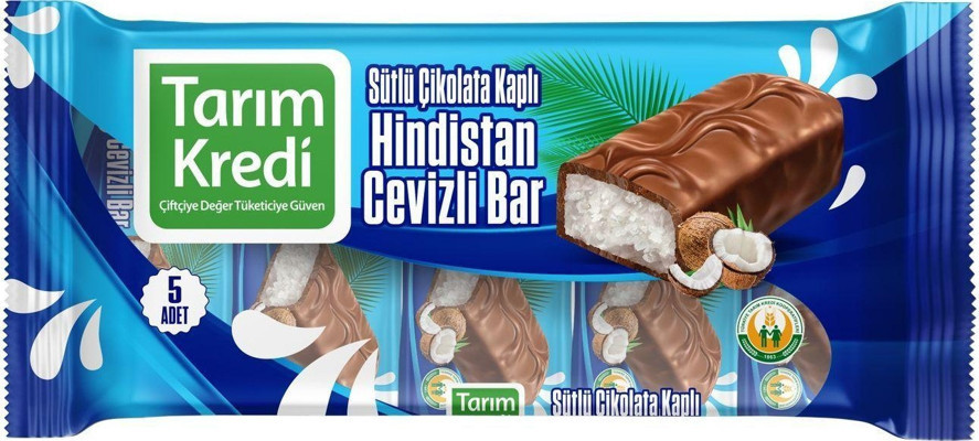Türkiye Tarım Kredi Kooperatifleri Sütlü Çikolata Hindistan Cevizli Bar 125 G
