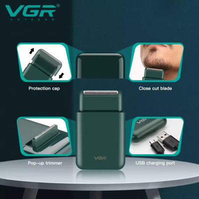 Buşerii Sakal-Vücut Sıfır Sakal Yanak Şarjlı Islak ve Kuru Tıraş Makinesi