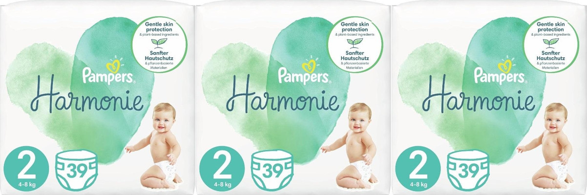 Prima Pampers Harmonie Bebek Bezi Beden:2 (4-8KG) Mini 117 Adet Aylık Ultra Fırsat Pk