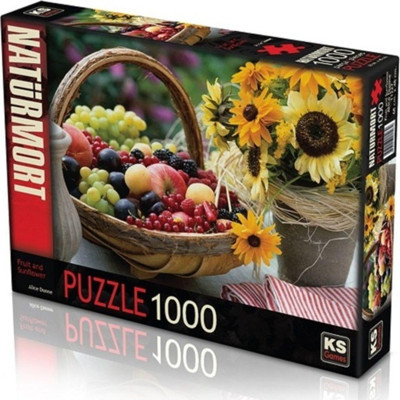 Ks Games Meyve Ve Ayçiçeği - Fruit And Sunflower 1000 Parça Puzzle
