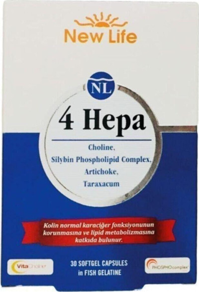 New Life 4 Hepa Multivitaminler (devedikeni,enginar,kolin ve Karahindiba Içeren Takviye Edici Gıda)
