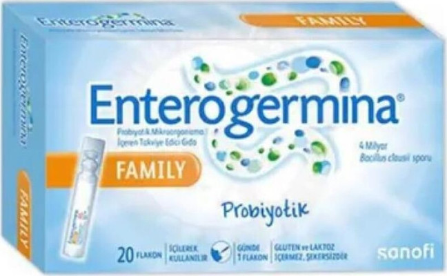 Enterogermina Family Probiyotik Mikroorganizma Içeren Takviye Edici Gıda 20 Flakon