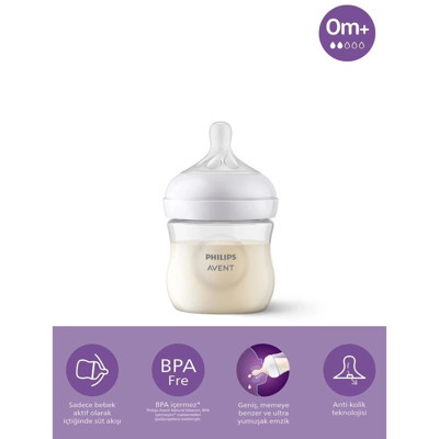 Pratikoba BFS Philips Avent Doğal Tepkili Natural Response PP Biberon 125 ml 0+ Ay