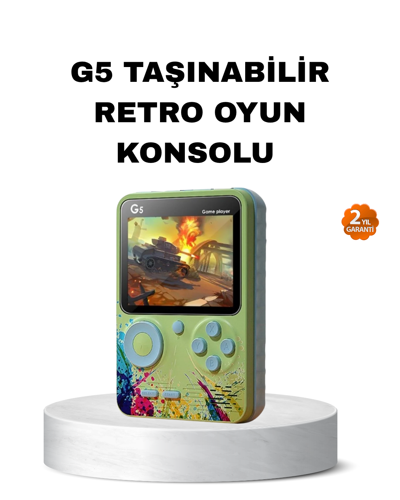 Kanonik Education G5 Retro Oyun Konsolu 500 Klasik Oyunlu 3 İnç HD Ekran ve TV Bağlantılı
