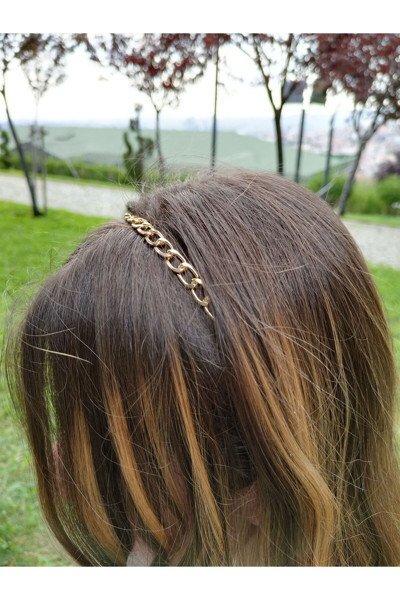 Mutlu Bi Dünya Vintage Zincir Model Saç Bandı