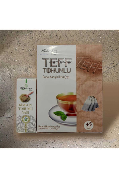 Hekimhan Bitkisel Teff Tohumlu Çay + Kimyon Tohumu Yağı