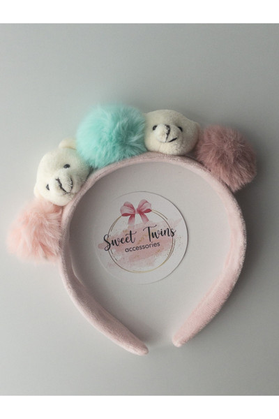 Sweet Twins Accessories Ponponlu Ayıcıklı Taç