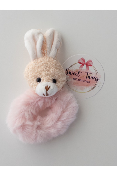 Sweet Twins Accessories Tavşan Peluş Lastik Toka