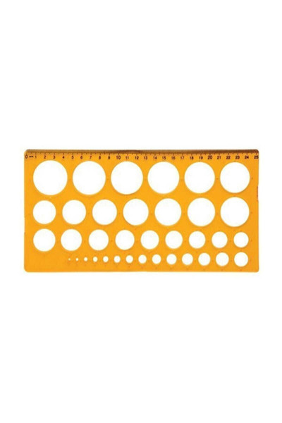 Ark Kırtasiye Plastik Daire Şablonu Cetveli 1-36 Mm 25 Cm 085