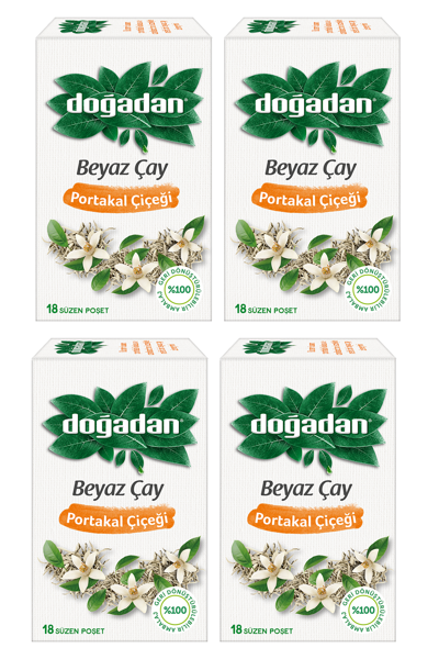 Doğadan Beyaz Çay Portakal Çiçeği 18'li x 4 Adet