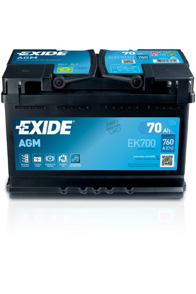 Exide 70 Ah 760 A (En) Start&Stop Akü