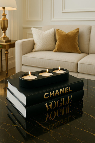 Neydin Home 3 Bölmeli Tealight Mumluk – Minimalist Dekoratif Tasarım
