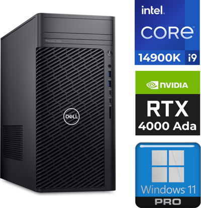 DELL DWS Precision 3680 i9-14900K 96GB 2TB SSD 20 GB RTX4000 Ada W11P İş İstasyonu 3680i914900K 006