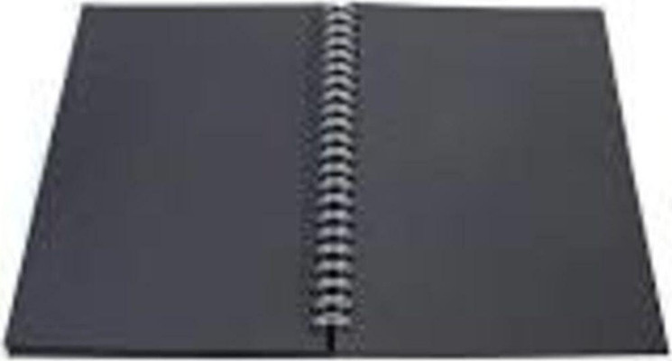 Four Siyah Yapraklı Defter 17X20 A5 Boyutunda 40 Yaprak Side