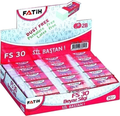 Fatih Fs-30 Silgi Pastel Renkler Fa36020Slpa 30 Lu (1 Paket 30 Adet)