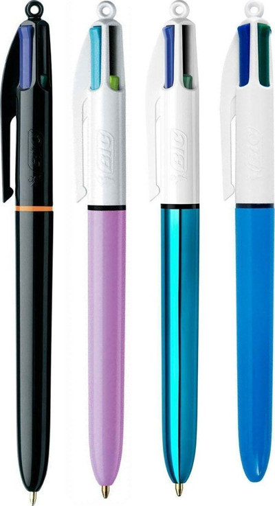 Bic 4 Renk Tükenmez Kalem Farklı Gövde Renklerinde 4 Lü Kalem Set