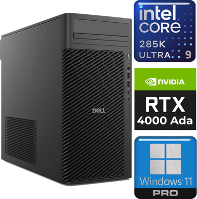 DELL DWS Pro Max T2 Ultra 9 285K 64GB 2TB SSD 20 GB RTX4000 Ada W11P İş İstasyonu FCT2250 005