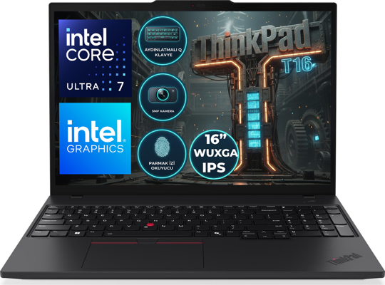 Lenovo ThinkPad T16 G4 Ultra 7 255U 16GB 512GB SSD 16" WUXGA Freedos Notebook 21QFS2BHTX