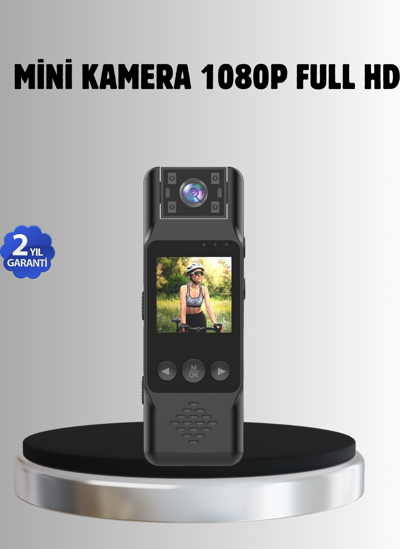180° Döner Lensli Mini Kamera 1080P Full HD Hareket Algılama 1200mAh