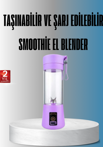Şarjlı 380ml Portatif Smoothie Blender USB Mini Shake Yapıcı