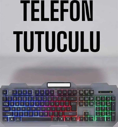 Q Klavye RGB Işıklı Klavye Ve Mouse Seti Kablolu Mouse Hediyeliş