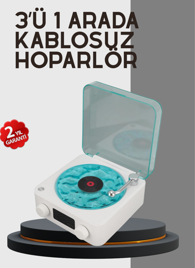 Stereo Sesli Gece Lambalı Bluetooth Hoparlör – Şık Vintage Tasarım