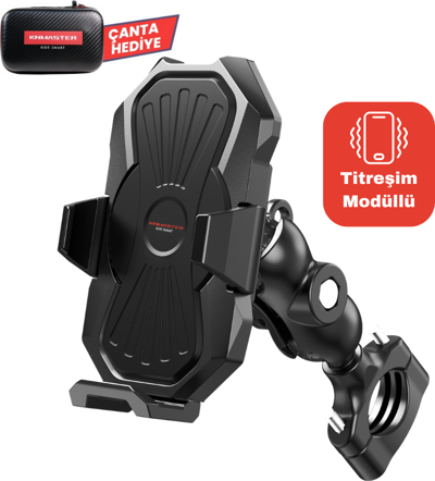 KNMASTER TT-880 Titreşim Önleyicili Motosiklet Telefon Tutucu