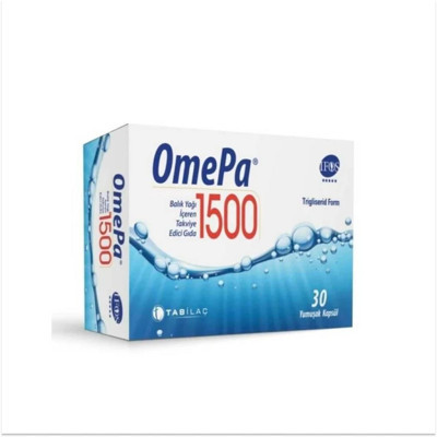 Tab İlaç Omepa 1500 Balık Yağı İçeren Takviye Edici Gıda 30 Yumuşak Kapsül