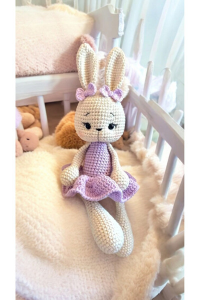 Çakır Gurumi Amigurumi Oyuncak Tavşan Lena Lila