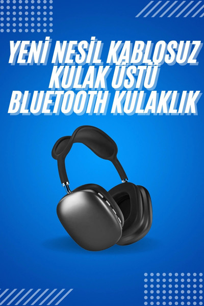 Butik 2025 Model Kulak Üstü Kablosuz Bluetooth Kulaklık Gürültü Azalta Uzun Pil