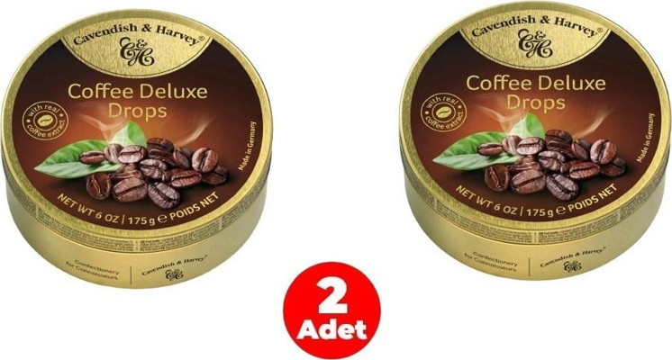 Cavendish&Harvey Cavendish & Harvey Coffee Deluxe Drops Kahve Aromalı Şeker 175 Gr (2 ADET)