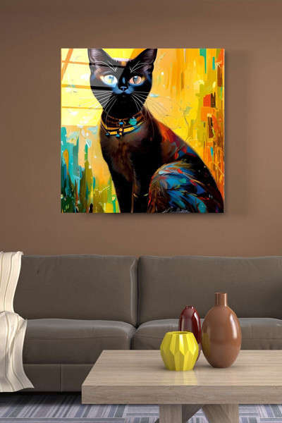 Ne Verelim Size Kedi Cam Tablo, Dekoratif Cam Tablo