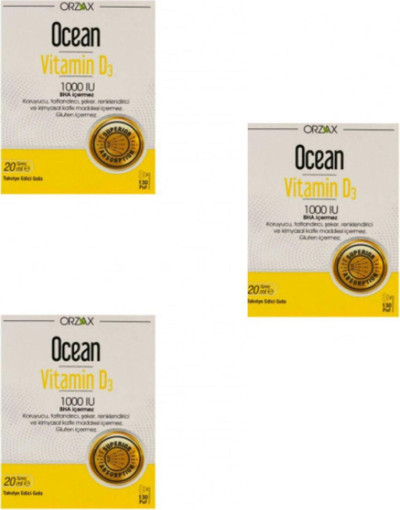 Ocean Vitamin D3 1000 IU Oral Sprey 20 ml 3 ADET