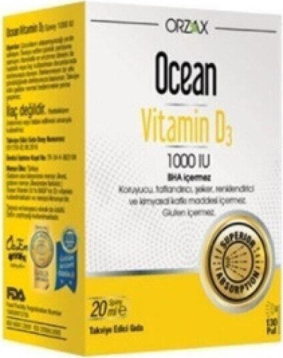 Ocean Vitamin D3 1000 Iu 20 Ml Sprey