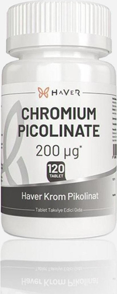 HAVER CHROMIUM PICOLINATE TABLET, KROM PİKOLİNAT TAKVİYE EDİCİ GIDA 120 tablet