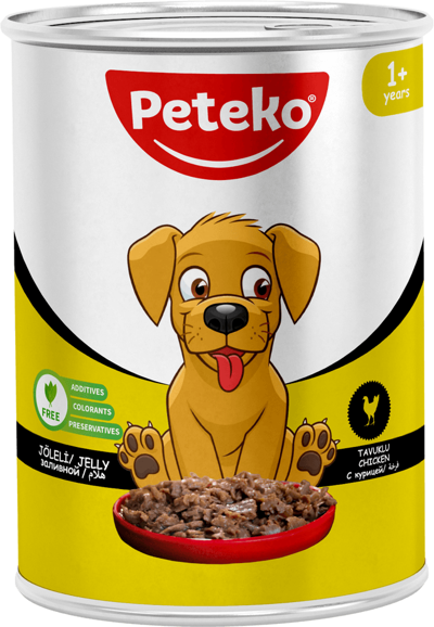 PETEKO 12 ADET PATE YETİŞKİN KÖPEK MAMASI TAVUKLU