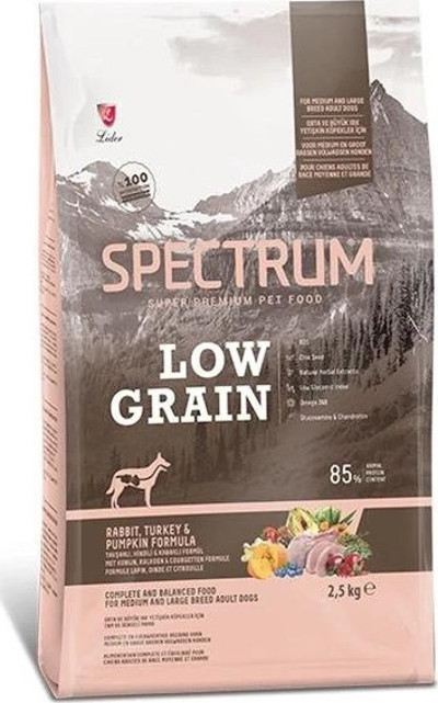 Butik Spectrum Düşük Tahıllı Tavşanlı Hindili ve Bal Kabaklı Orta ve Büyük Irk Yetişkin Köpek Maması 2.5 K