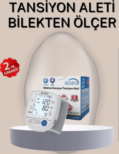 Shopwave Bilekten Ölçer Tansiyon Aleti Şarjlı-Pilli Hafızalı Pratik Kullanım
