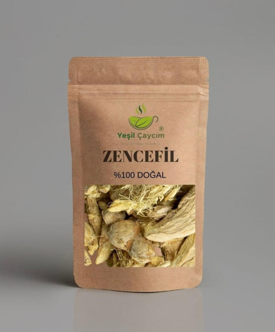 Yeşil Çaycım Birinci Sınıf Zencefil Kökü (İri Kıyım), Zengin Vitamin Ve Mineraller, %100 Doğal, El Yapımı200 Gr