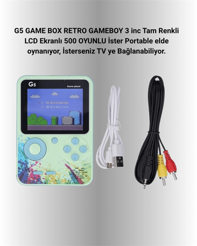 Eldenör G5 Game Box Retro Mini Oyun Konsolu – 500 Dahili Oyun