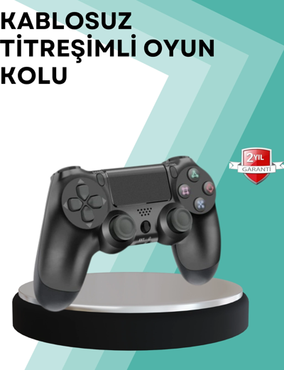 Eldenör Kablosuz PS4 Oyun Kolu – Çift Titreşimli Motor, Uzun Pil Ömrü ve Hassas Kontrol