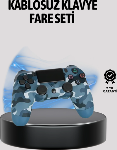 Eldenör Kablosuz PS4 Controller Çift Motorlu Dayanıklı Gamepad